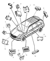 Diagram for 2006 Chrysler Pacifica Air Bag Control Module - 4727388AD