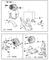 Diagram for Dodge Caravan Alternator Bracket - MD161923