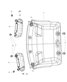 Diagram for 2018 Ram 2500 Sun Visor - 1VF24DX9AC