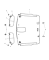 Diagram for Dodge Ram 3500 Sun Visor - XB05TL2AA