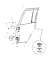 Diagram for 1997 Jeep Grand Cherokee Door Hinge - 55076205AB