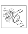 Diagram for 2009 Chrysler Aspen Parking Brake Shoe - 68001472AB