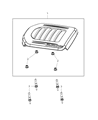 Diagram for Ram C/V Engine Cover - 4593876AC