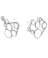 Diagram for 1999 Jeep Grand Cherokee Drive Belt - 53032037AC