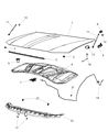 Diagram for Chrysler 300 Hood - 68127958AD