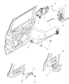 Diagram for 2000 Dodge Dakota Door Handle - RZ131AZAA