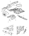 Diagram for 2007 Jeep Grand Cherokee Floor Pan - 55394418AG