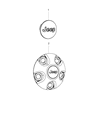 Diagram for Jeep Wrangler Wheel Cover - 1LB77MALAC