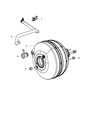 Diagram for Ram 2500 Brake Booster Vacuum Hose - 4581646AD