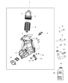 Diagram for Mopar Oil Filter Housing - 68490111AA