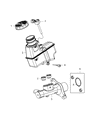 Diagram for 2012 Dodge Dart Brake Master Cylinder - 68166827AA