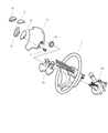 Diagram for 1999 Dodge Grand Caravan Steering Wheel - RT24RK5AA