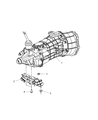 Diagram for 2006 Dodge Ram 1500 Transmission Mount - 5037743AC