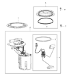 Diagram for Dodge Durango Fuel Tank Lock Ring - 52030369AA