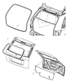 Diagram for 2005 Jeep Grand Cherokee Weather Strip - 55394780AD