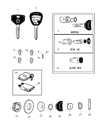 Diagram for 1997 Dodge Ram Van Ignition Lock Assembly - 4897986AA