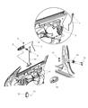 Diagram for Dodge Stratus Door Latch Assembly - 4878833AH