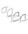 Diagram for 2015 Jeep Cherokee Door Seal - 68225187AA