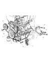 Diagram for 2004 Chrysler Town & Country Alternator Bracket - 4861550AA