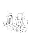 Diagram for 2010 Dodge Dakota Seat Cover - 1JM891D5AA