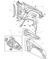 Diagram for 2004 Jeep Grand Cherokee Fender - 55135901AC
