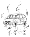 Diagram for 2006 Chrysler Town & Country Ambient Temperature Sensor - 4685819AC