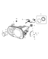 Diagram for 2016 Dodge Challenger Headlight - 68174066AD