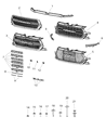 Diagram for 2021 Ram 1500 Grille - 68543860AA