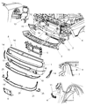 Diagram for Mopar Air Deflector - 68109837AA