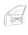 Diagram for 1998 Jeep Grand Cherokee Window Regulator - 4798379AB