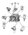 Diagram for Chrysler Sebring Intake Manifold Temperature Sensor - 5149264AA