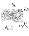 Diagram for 2013 Ram 2500 A/C Idler Pulley - 68000833AD