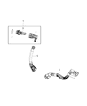 Diagram for 2015 Dodge Challenger PCV Valve Hose - 68166403AA