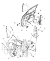 Diagram for 2010 Chrysler PT Cruiser Window Regulator - 5067591AE