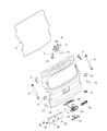 Diagram for Jeep Trunk Lid Latch - 68349766AA