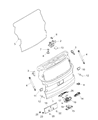 Diagram for Jeep Tailgate Lock - 68349766AA