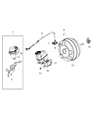 Diagram for Jeep Cherokee Brake Booster Vacuum Hose - 4581560AA