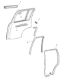 Diagram for 1998 Jeep Grand Cherokee Door Seal - 55135171