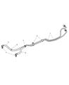 Diagram for 2004 Jeep Wrangler Transmission Oil Cooler Hose - 5093942AA