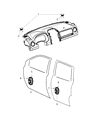 Diagram for 2010 Dodge Caliber Car Speakers - 5091017AA