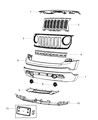 Diagram for 2014 Jeep Patriot Grille - 68091526AA