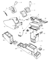 Diagram for Dodge Caliber Center Console Base - 1EE281DVAB