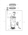 Diagram for 2001 Dodge Ram 1500 Fuel Sending Unit - 5014318AA