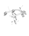 Diagram for Dodge Ram 2500 Fuel Rail - 53030848AC