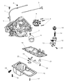 Diagram for 2002 Dodge Ram 1500 Dipstick - 53021673AA