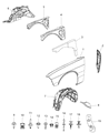 Diagram for Dodge Challenger Fender - 68275471AA