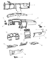 Diagram for Dodge Challenger Steering Column Cover - 1QZ87XDVAE