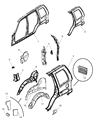 Diagram for 2007 Jeep Liberty Wheelhouse - 55360146AE