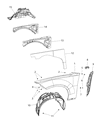 Diagram for Dodge Fender - 68418843AD