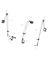 Diagram for 2015 Chrysler 300 Seat Belt - 5UZ23DX9AA